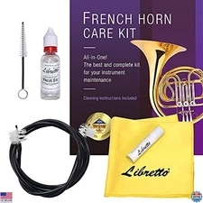 Libretto French Horn ALL-INCLUSIVE Cleaning & Care Kit with Instructions: Valve