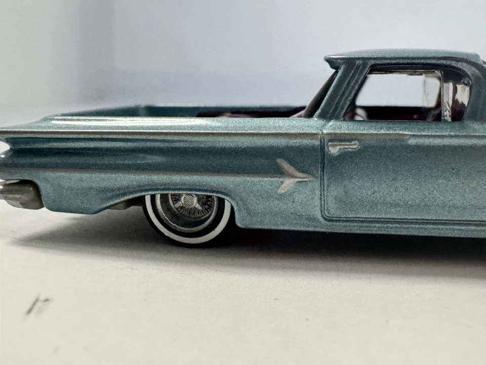 Matchbox 1960 Chevy El Camino Diecast Blue Loose Custom Lowrider 3D Wheel Swap - Image 3 of 4