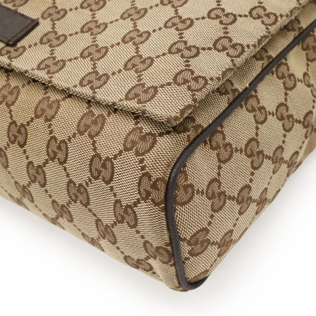 Gucci GG Canvas Shoulder Bag Messenger Khaki Beige Used 80cm Strap thumbnail 3