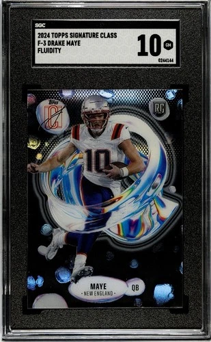2024 Topps Signature Class Drake Maye Fluidity #F-3 RC Patriots SGC 10