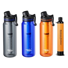 Water Filter Bottle  Personal Water Filter Straw Portable Purifier for Camping