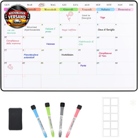 Poprun Abwischbar Magnetisch Monatsplaner/Wochenplaner Whiteboard Magnettafel Kü