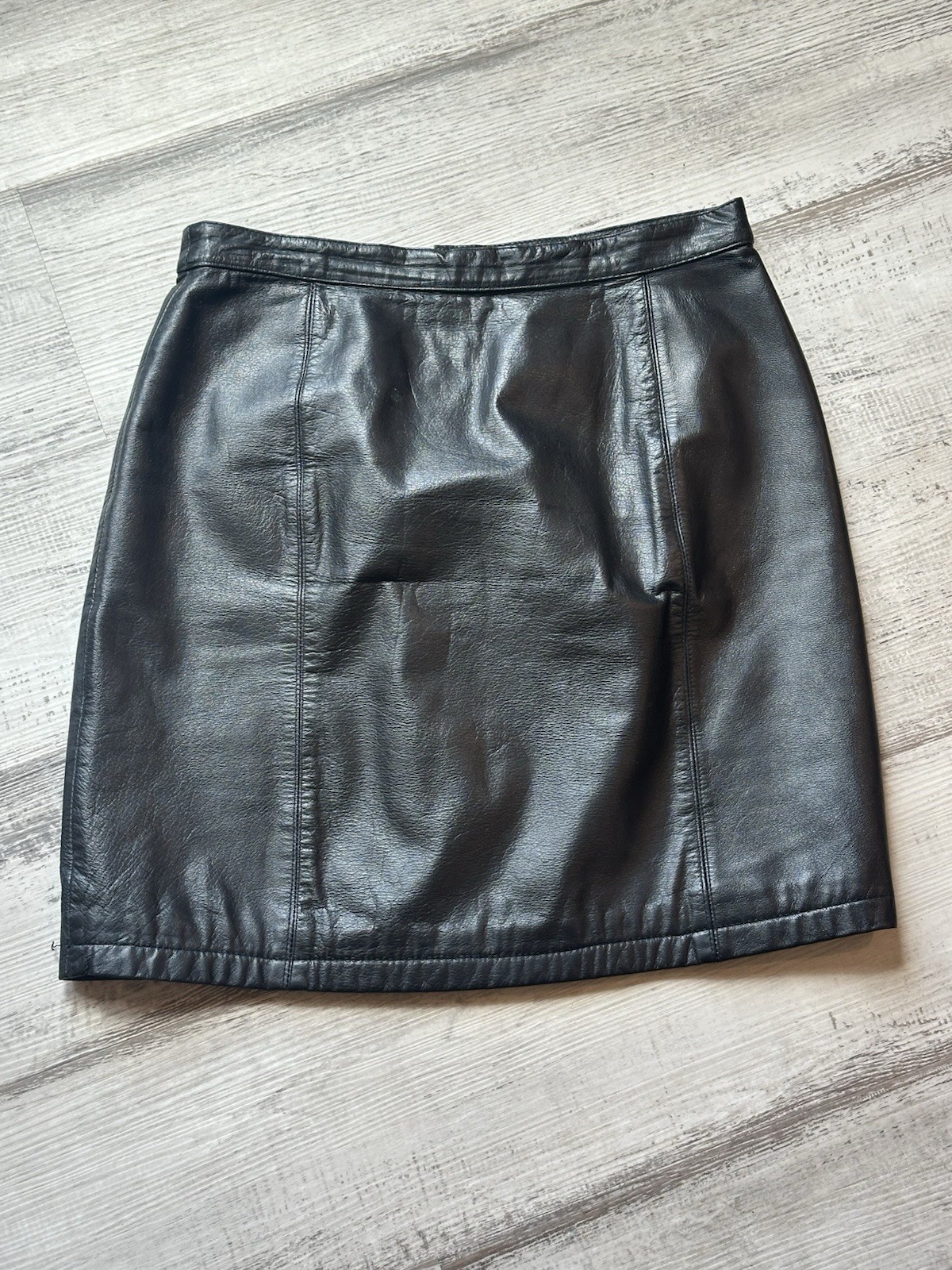 Wilson 100% Black Leather Mini Skirt Women's Size 10 by The Leather Experts