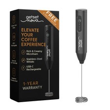 Nova Rechargeable Milk Frother & Coffee Whisker with MEDIUM, MILK FROTHER 