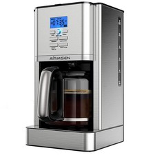 AIRMSEN CM1705BATE 12 Cups Programmable Drip Coffee Maker, Stainless Steel
