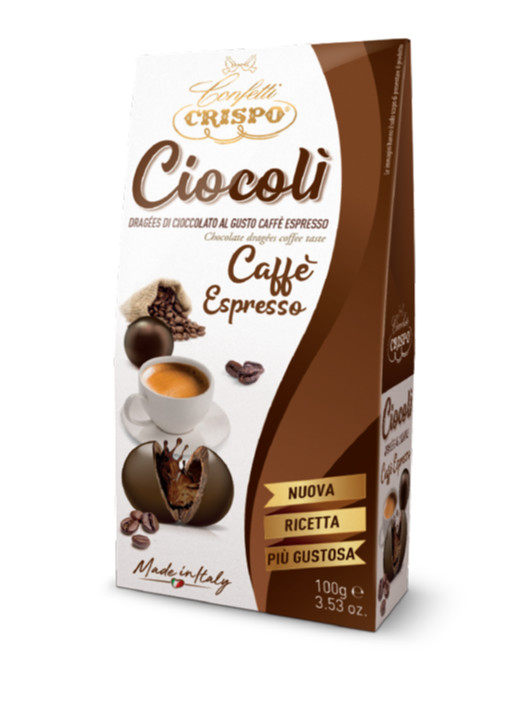 Crispo Ciocolì CAFFE' Praline Dragees Cioccolato Latte 100 gr Caffè Espresso