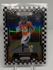 2023 Panini Prizm #327 Marvin Mims Black and White Checker
