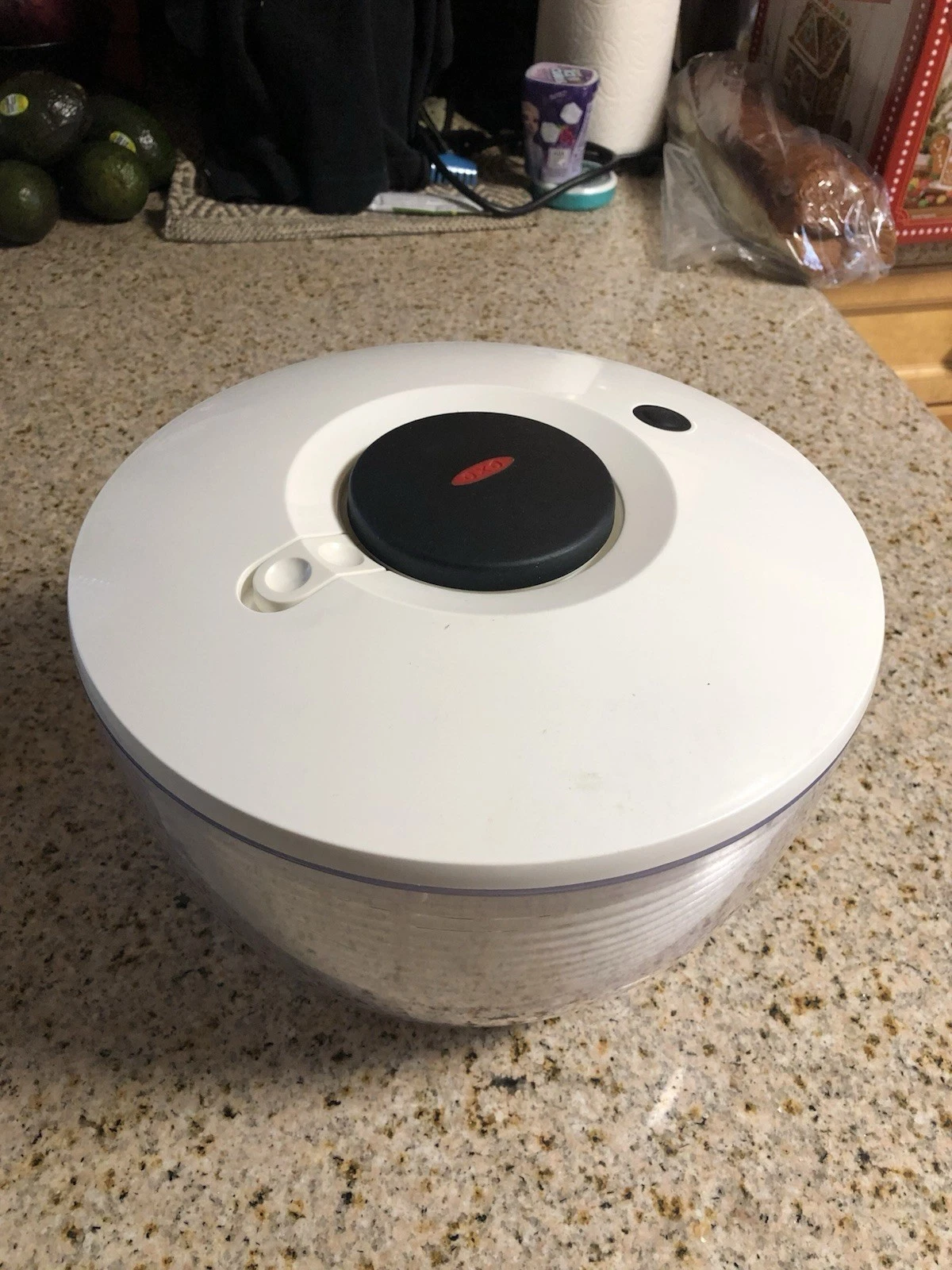 Oxo Good Grips Full Size Large 10" 6 Qt Plastic Salad Spinner Nonslip Base Bowl