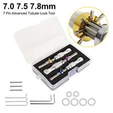 3Pcs 7 Pin Advanced Tubular Lock Tool 7mm-7.8mm Seal/O-Ring Hook Stainless Steel