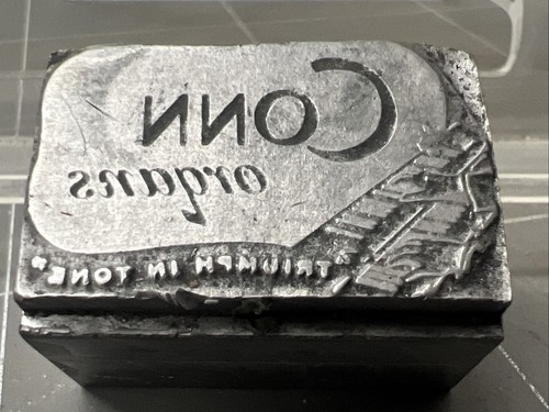 ORIGINAL VINTAGE LETTERPRESS PRINTING INK BLOCK Junk Journal Scrap Advert Craft - Bild 2 von 3