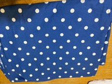 Pottery Barn Teen Sheet Full Flat Navy White Dots 100 Cotton