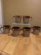 6 Gibson Elite Ceramic Coffee Cups