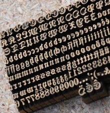 Tłoczony napis 3 mm mosiężny introligator mosiężne tłoczenie skóra złamanie stare!.