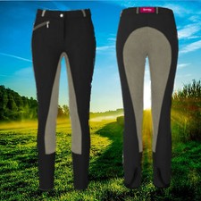 Cavallo Reithose Cathy, Vollbesatz Kinderreithose, schwarz-walnut, Cavallo Cathy