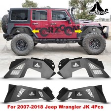 Wolfstorm Front Rear Inner Fenders Liners For 2007-2018 Jeep Wrangler Jk 4pcs