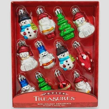 Kurt S Adler Petite Treasures Mini Holiday Ornaments 12 pieces  New in Box