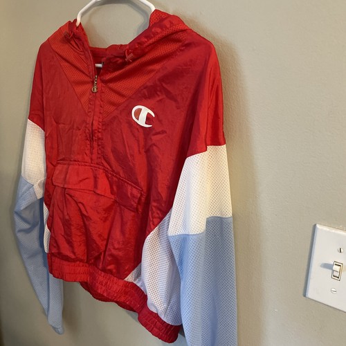 Champion Jacket Womens Y2K Half-Zip Vintage Windbreaker, Small - Picture 4 of 5
