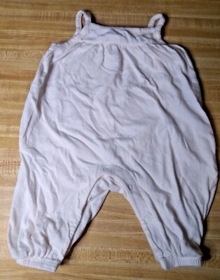 Old Navy Baby Girl Size 0-3 Months Cotton Blend Sleeveless Ivory Jumpsuit