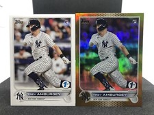 Lot of Trey Amburgey 2022 Topps First 1st Edition GOLD FOIL & BASE RC Yankees