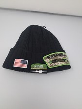 Men's New Era Seattle Seahawks 2021 Salute To Service Cuffed Knit Hat Cap Black