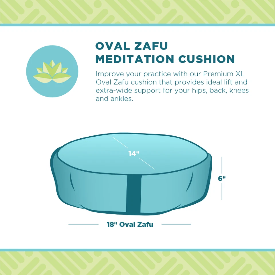 Подушка для медитации из натурального хлопка Zafu — органическая гречневая подушка для йоги Zen - Изображение 3 из 4