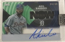 2022 Topps Clearly Authentic Generation Now Green /99 Akil Baddoo Auto Sealed