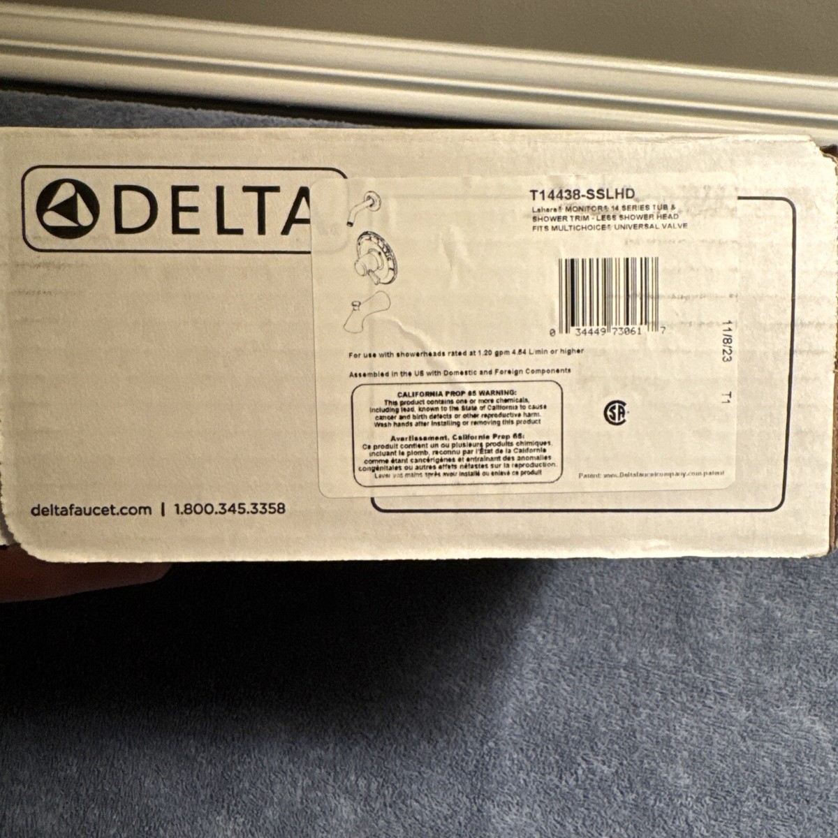 Delta Lahara Duscharmatur – T14438-SSLHD, Edelstahl, Für Wanne & Dusche