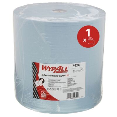 WYPALL 7426 Wischtuch Rolle L30, Jumborolle, extrabreit - 3-lagig, blau, 670 Tüc