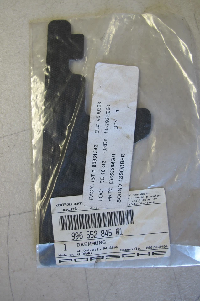 Amortiguador de sonido original Porsche 99655284501 para Porsche 911 Boxster Foto 2 de 2