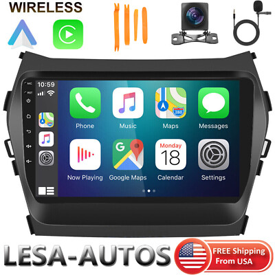 Carplay Car Radio GPS Stereo Navi FM For Hyundai Santa Fe Sport IX45 2013-2018