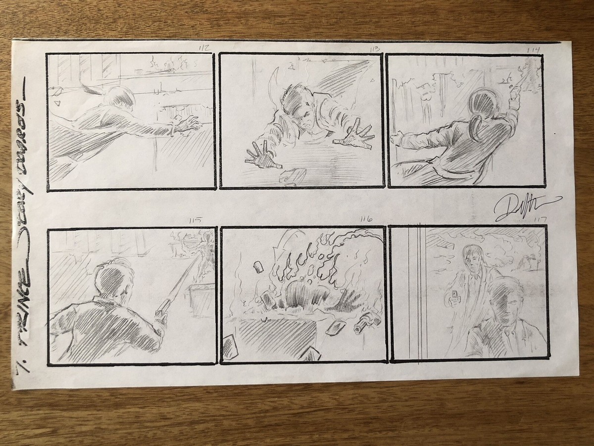 From Dusk Till Dawn - Original Hand Drawn Storyboard Propstore COA