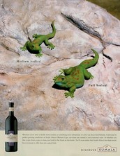 2004 Kumala Cabernet Sauvignon Shiraz Western Cape Wine Lizard Vintage Print Ad