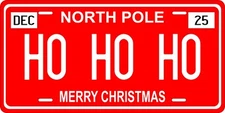 Santa Christmas License Plate Car Auto Bike Motorcycle Custom Tag