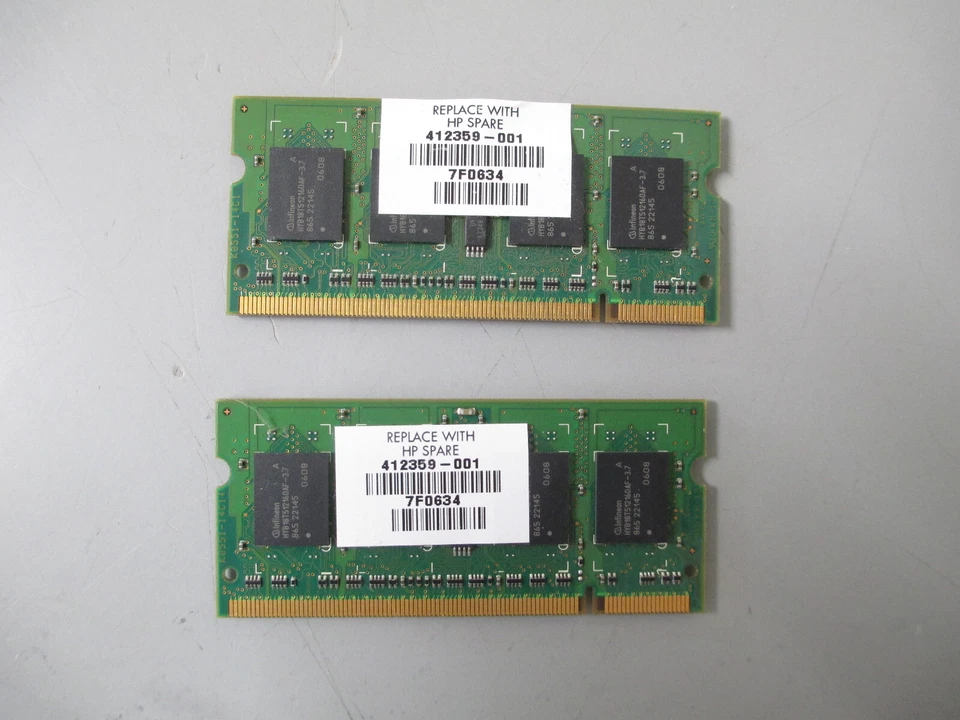 Infineon 1GB (2x512MB) PC2-4200 SODIMM DDR-2 533mhz Laptop 200-pin Memory RAM - Image 3 of 3