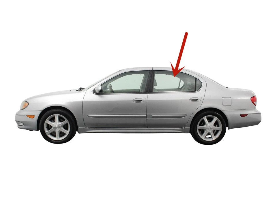 Fit Nissan Maxima / Infiniti I30 I35 Driver Left Side Rear Door Window Glass - Imagem 2 de 3