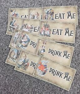 12 Eat Me Drink Me Alice In Wonderland Gift s Party Wedding Decorations Ebay