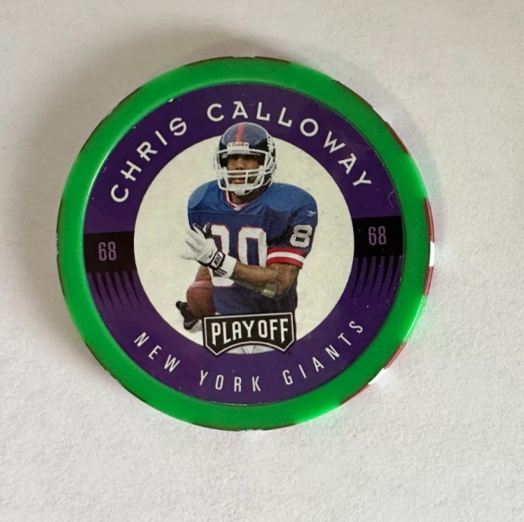 1997 NFL Playoff First & Ten Chip Shot Football Poker Chips GREEN - YOU PICK