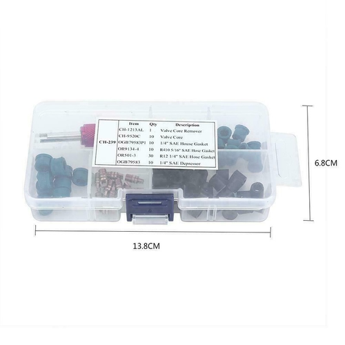 AC manifold gauge Repair Tools 71pcs set Kit 50pcs Rubber Hose Gaskets 2024 NEW - Picture 9 of 12