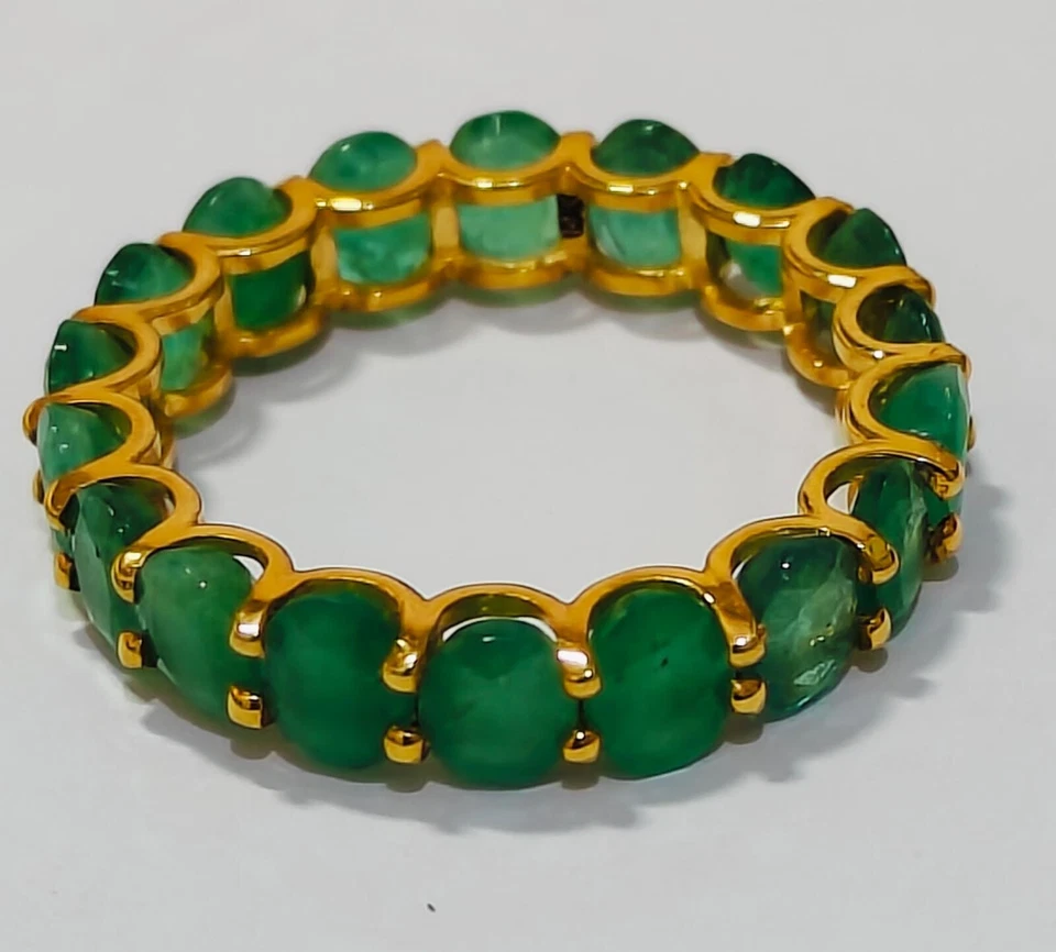 2 Ct Smaragd Hochzeits Prong Ring 14k Massiv Gelbgold - Bild 4 von 4