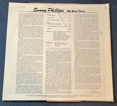 SONNY PHILLIPS - My Black Flower ~ MUSE 5118 w/Ponder, Dixon
