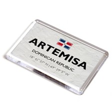 FRIDGE MAGNET - Artemisa - Dominican Republic - Lat/Long