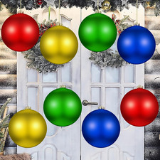 8 Pcs 6 Inch Large Christmas Ball Ornaments Giant Jumbo Shiny Christmas Ornament