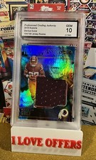 154/199 2018 ILLUSIONS DERRIUS GUICE ROOKIE JERSEY HOLO FOIL PGA 10 MINT RC READ