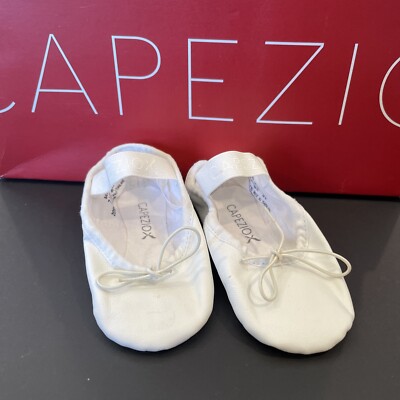 Kids Capezio 205X Girls Slip On Dance Shoes, Ballet White Size