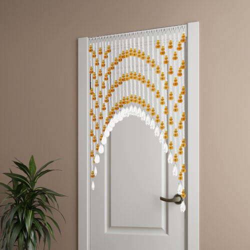 Arched Beaded Curtain Room Bead Partition Curtain W/ 25 Strings For Foyer Closet