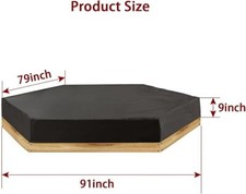 Outdoor Hexagon Sandbox Heavy Duty Waterproof Cover 91"X79"x9"