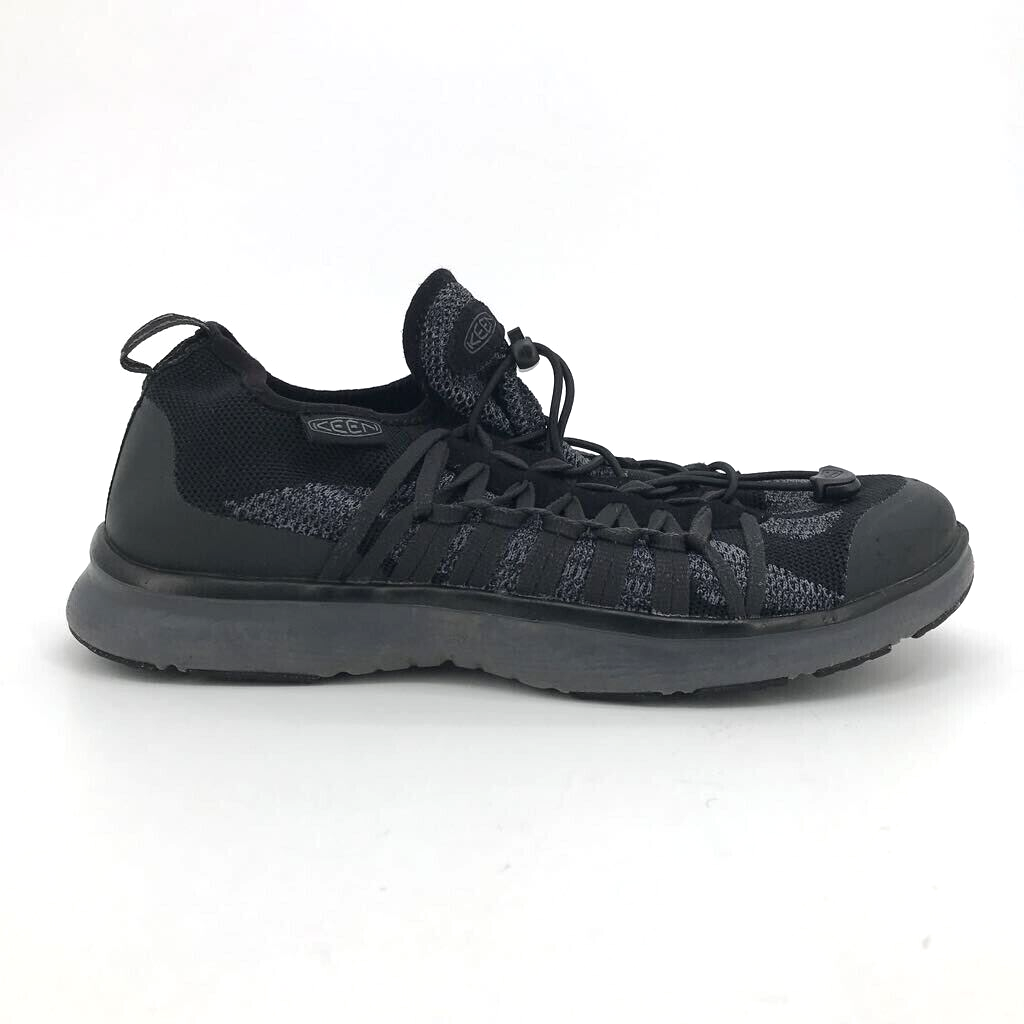 Keen Mens Uneek Exo Running Shoes Black Low Top Breathable Bungee Laces 11M