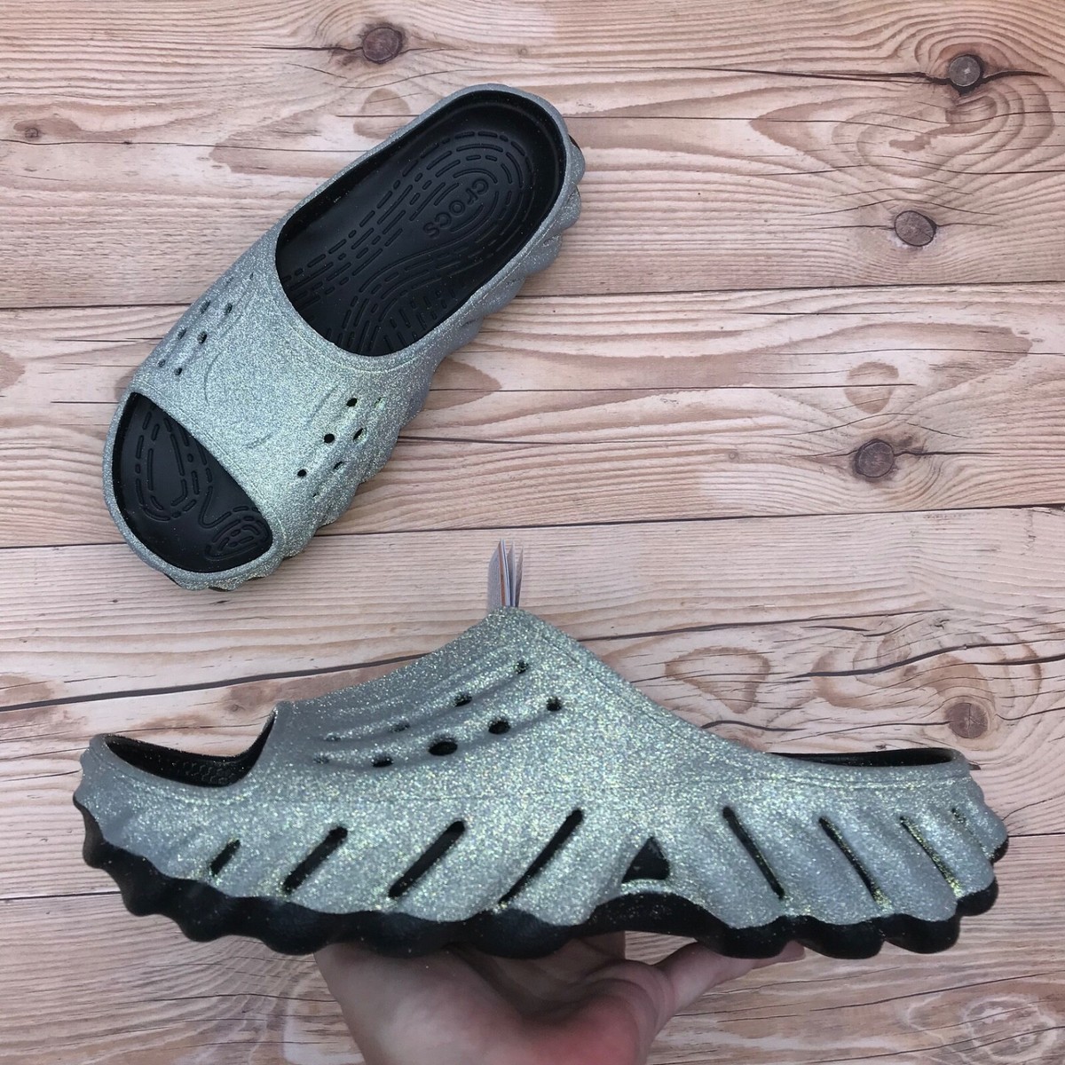 New* Crocs Echo Reflective Slide Select-a-Size | eBay display picture 2