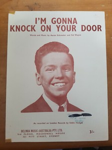 Rare Sheet Music I M Gonna Knock On Your Door Eddie Hodges Ebay