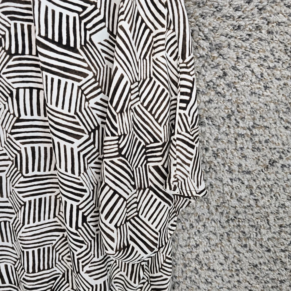 Blusa Chicos Top Mujer 1 EE. UU. Mediana Marrón Estampada Transparente Cuello Dividido Damas Foto 2 de 4